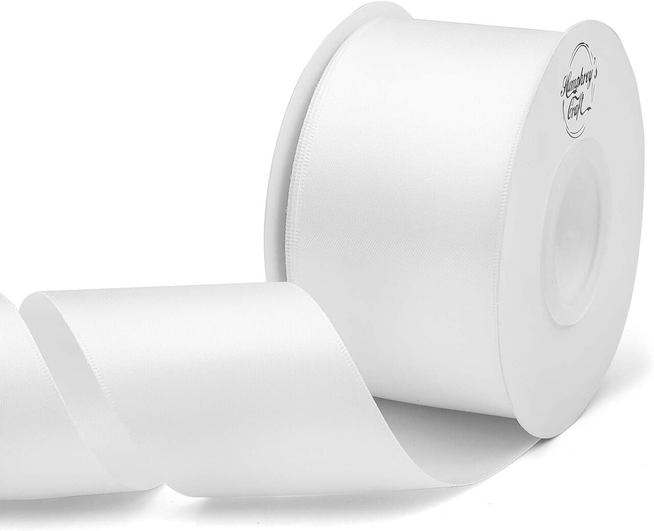 2 Inch White Double Faced Satin Ribbon - 25 Yards Variety of Color